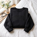 Nurse Athletic Block Arch Text Tonal embroidered hoodie — front view