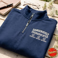 Dangerously Overeducated Bachelor's Master's Doctorate Checkbox Phd Graduation embroidered sweatshirt — front view