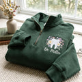 Personalized Dentist Floral Wildflower Tooth Custom Name embroidered sweatshirt — front view