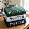 Pharmacist Pharmacy Bow Coquette Mortar Pestle Rx Pills embroidered sweatshirt — front view