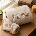 Cavalier King Charles Spaniel Playful Poses Tennis Ball Stars embroidered sweatshirt — front view