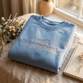I Can't I'm Pregnant Funny Pregnancy Announcement embroidered sweatshirt — front view