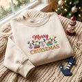 Merry Cruisemas Christmas Lights Cruise Ship Anchor embroidered sweatshirt — front view