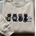 Personalized Radiology Cat X-Ray Black Cat Radiologist embroidered sweatshirt — front view