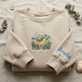 Personalized Rubber Duck Snorkeling Ocean Underwater Clownfish Seaweed embroidered sweatshirt — front view