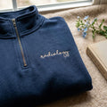 Radiology Script Left Chest embroidered sweatshirt — front view