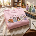 Personalized Chemistry Cats Science Beakers Atom Molecule embroidered sweatshirt — front view