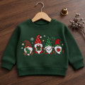 Personalized Four Christmas Gnomes Holiday Festive Embroidered Youth Sweatshirt