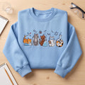 Science Cats Chemistry Lab Beaker Flask Molecule embroidered sweatshirt — front view