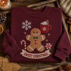 Christmas Sweet Treats Holiday embroidered sweatshirt — front view