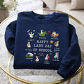 Happy Last Day Of School Silly Goose Seven Scenes embroidered sweatshirt - front view