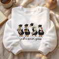 Class of 2026 Senior Goose Graduation Cap Gown Funny Milestone embroidered sweatshirt - front view