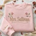 Personalized Mrs embroidered sweatshirt - front view