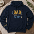 Personalized Dad Est 2027 New Father Gift embroidered hoodie - front view