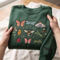 Personalized Garden Insects Butterfly Dragonfly Moth Bee Ladybug Grasshopper embroidered sweatshirt - front view
