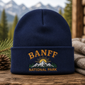 Banff National Park Sunrise Mountain Custom Name Embroidered Beanie