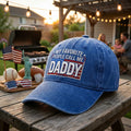Daddy American Flag Letters My Favorite People Call Me Daddy embroidered hat — front view