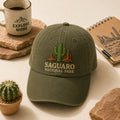 Saguaro National Park Cactus Desert Mesa embroidered hat — front view