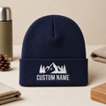 Personalized Mountain Pine Trees Scenic Outdoor Embroidered Beanie