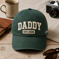 Personalized Daddy Est Embroidered Hat — Baseball Cap