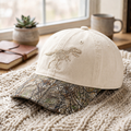 Personalized T-Rex Dinosaur Skeleton Fossil Embroidered Floral & Leopard Brim Hat