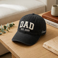 Personalized Dad Est Year Custom Name Embroidered Hat — Washed Hat