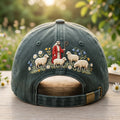 Good Shepherd Sheep Wildflower Meadow Faith Embroidered Hat — Washed Hat