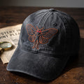 Mothman Bridge Cryptid Folklore Embroidered Hat — Washed Hat