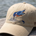 Kingfisher Diving Into Water Fish Silhouette Embroidered Hat — Baseball Cap