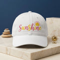 Sunshine Sun Script Colorful Embroidered Hat — Baseball Cap