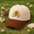 Desert Cactus Sunset Southwest Scene Embroidered Two-Tone Hat