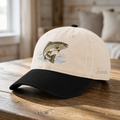 Personalized Rainbow Trout Jumping Waves Fishing Embroidered Two-Tone Hat