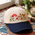 Wild Mushroom Garden Botanical Forager Embroidered Two-Tone Hat