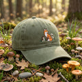 Fox Mushroom Forest Nature Embroidered Hat — Baseball Cap
