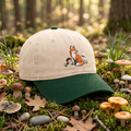 Fox Mushroom Forest Nature Embroidered Two-Tone Hat