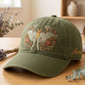 Personalized Luna Moth Wildflower Botanical Embroidered Hat — Baseball Cap