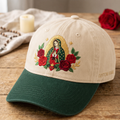 Personalized Our Lady of Guadalupe Roses Sacred Heart Embroidered Two-Tone Hat