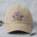 Columbine Wildflower Botanical Bouquet Embroidered Hat — Washed Hat