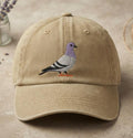 Pigeon Bird Lover Funny City Bird Embroidered Hat — Washed Hat