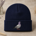 Pigeon Bird Lover Funny City Bird Embroidered Beanie