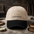 Personalized Vintage 1969 Limited Edition Aged To Perfection Birthday Embroidered Two-Tone Hat