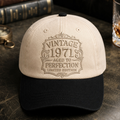 Personalized Vintage 1971 Aged To Perfection Limited Edition Birthday Embroidered Two-Tone Hat