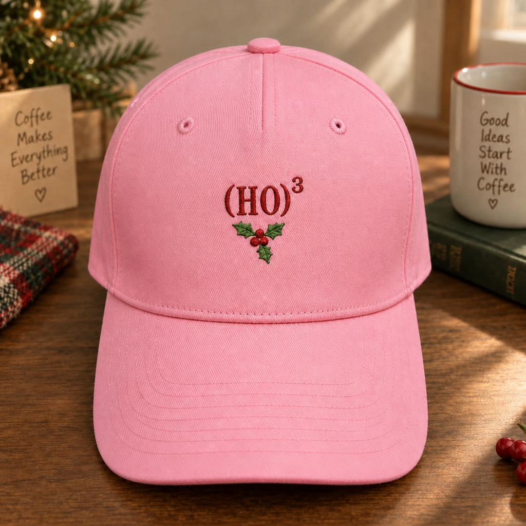 Funny Christmas (HO)³ Ho Ho Ho Holly Math Embroidered Hat
