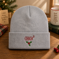 Funny Christmas (HO)³ Ho Ho Ho Holly Math Embroidered Beanie