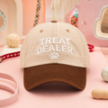Treat Dealer Paw Print Funny Dog Mom Embroidered Two-Tone Hat