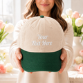 Personalized Custom Text Embroidered Two-Tone Hat