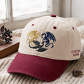 Personalized Three Dragons Fantasy Mythical Creatures Embroidered Two-Tone Hat