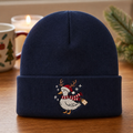 Personalized Christmas Goose Santa Hat Reindeer Antlers Scarf Gift Embroidered Beanie