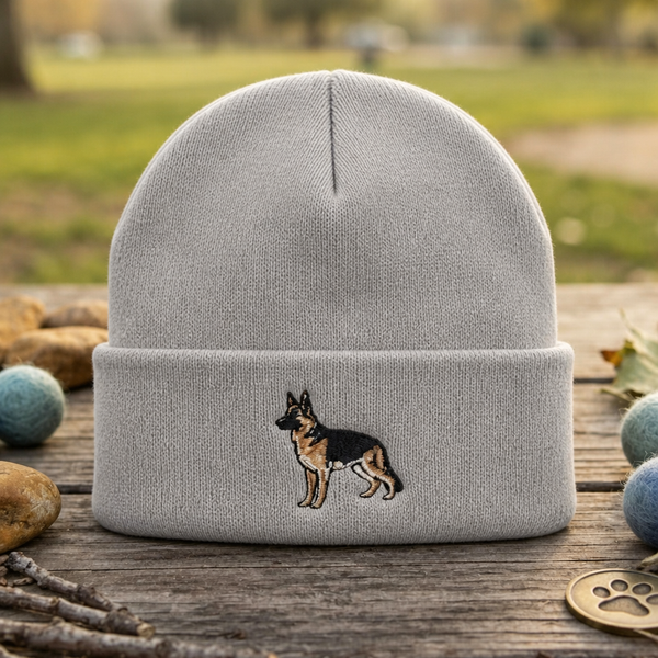 German Shepherd Dog Embroidered Beanie