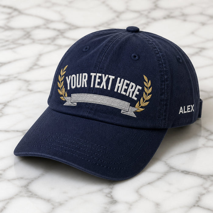 Personalized Monogram Frame Custom Dad Embroidered Hat